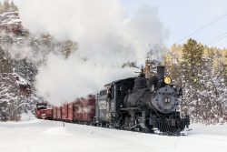 About 15 minutes later, here comes 20 with the day's freight train