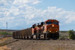 Once Amtrak had the two P42s and two extra cars back together, they just sat at Avondale, so I went up to see what was going on with the Colorado Pacific at NA Junction. (Nothing, btw.) Heading back to Avondale, I found they'd let C-CDMSLP (coal load, Cordero Mine to Smithers Lake) out in front again, lead by BNSF 3324.